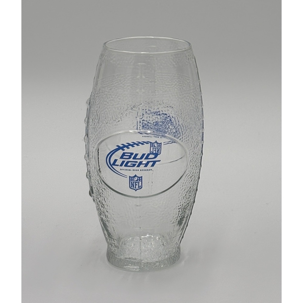 Bud Light NFL Football Beer Glass 6.5" Official Beer Sponsor